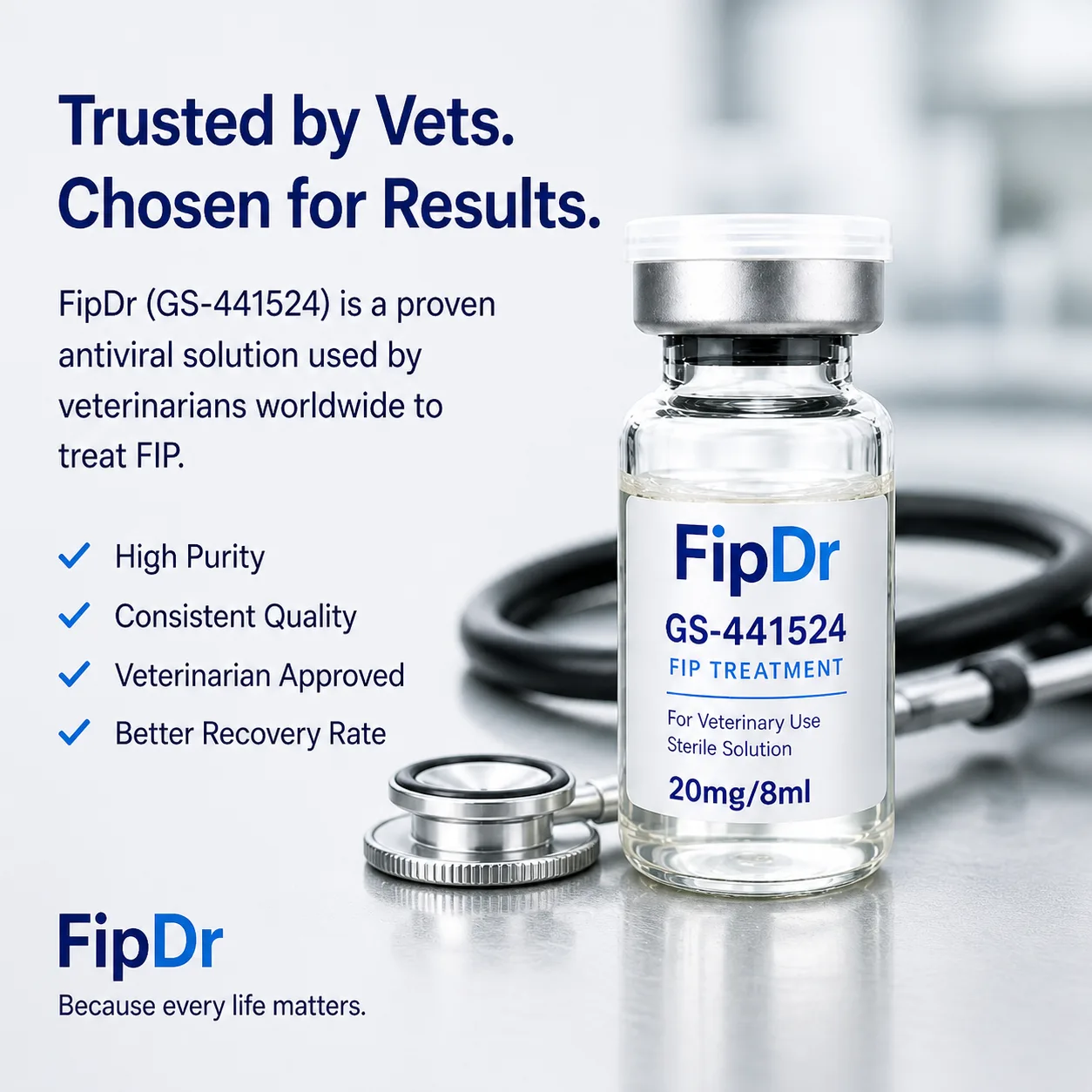 FipDr™ GS-441524 Injectable 20mg/ml (7ml)