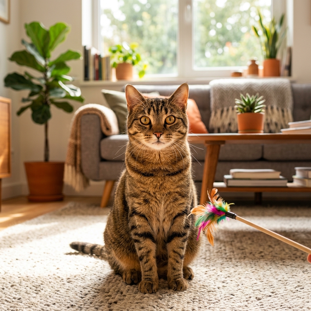 Healthy recovered cat